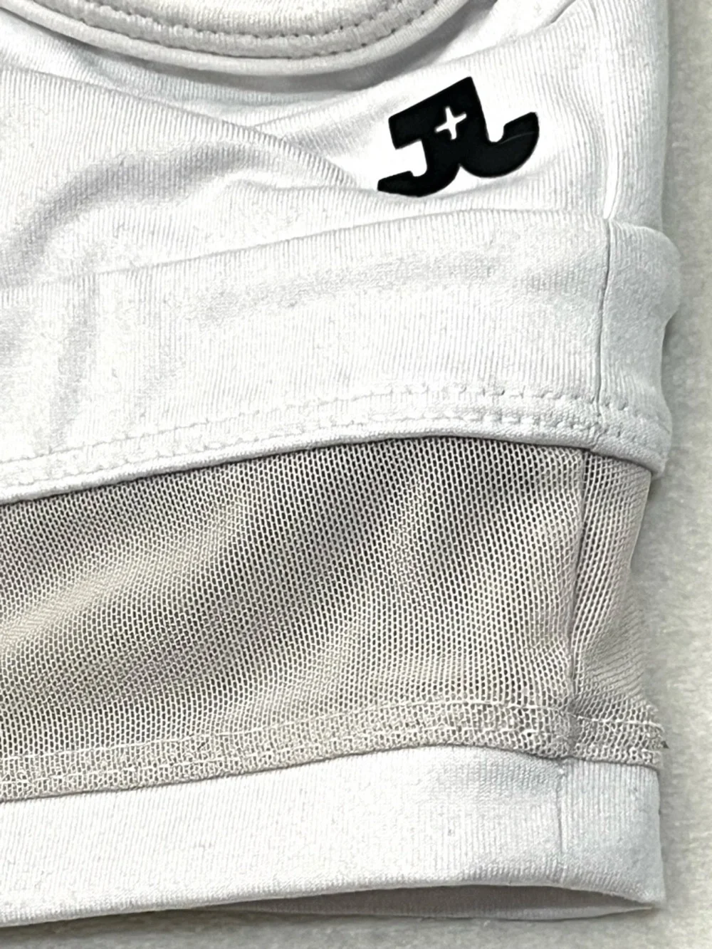 Jo+Jax Youth White High-Neck Premium Dance + Activewear Performance Sports Bra